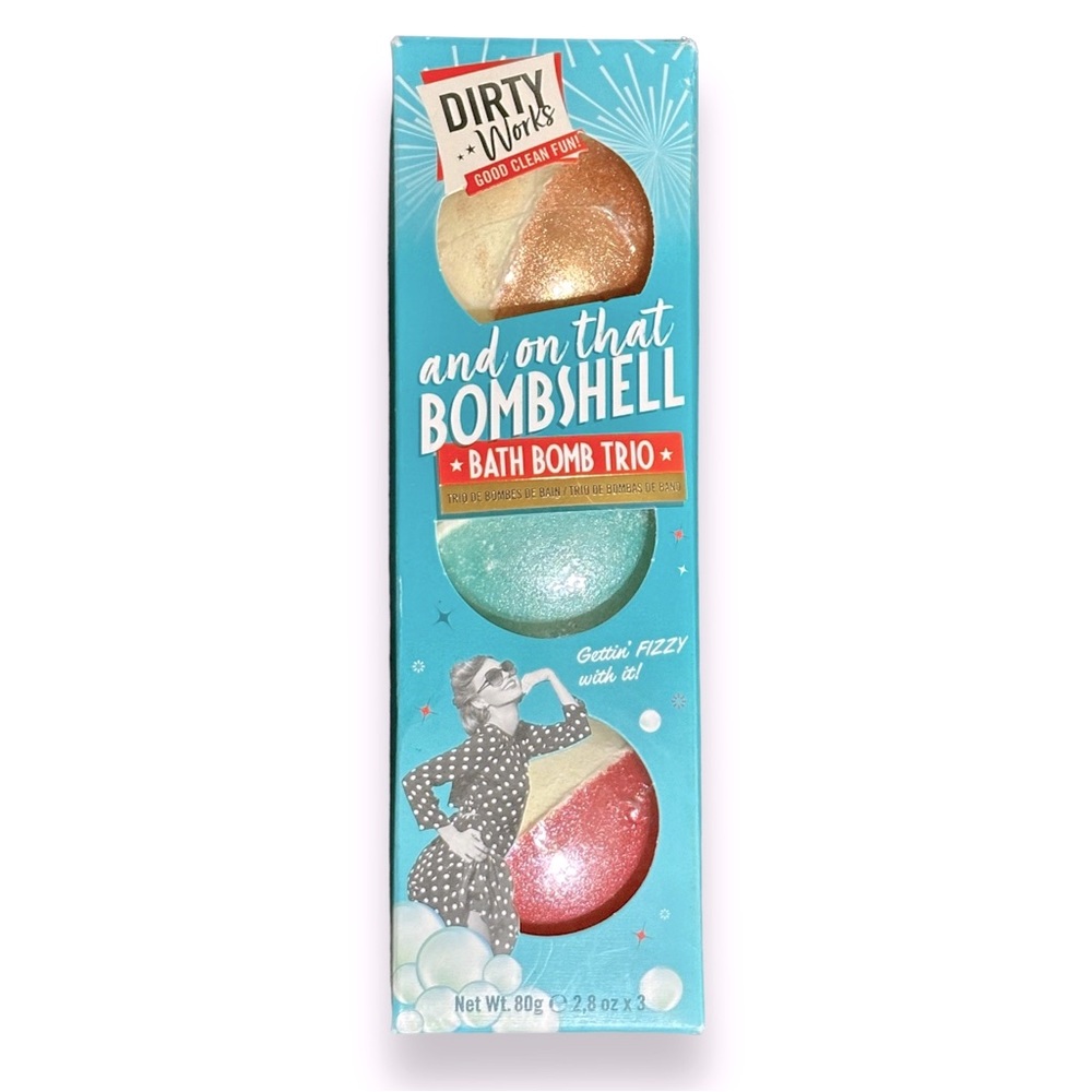 Dirty Works Get Those Feet Up and On That Bombshell Bath Bomb Trio Set! NWT! - Picture 3 of 6